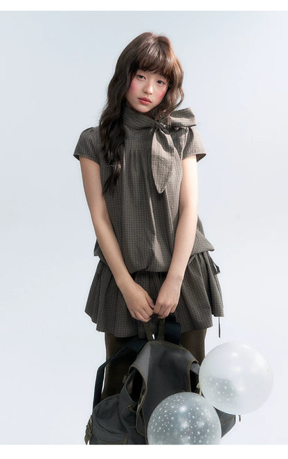 "Forest Cocoa" Dark Coffee Green Flare Capri Pants