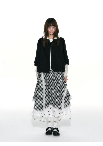 JOVYLLE - Black Preppy Blazer & Skirt Set
