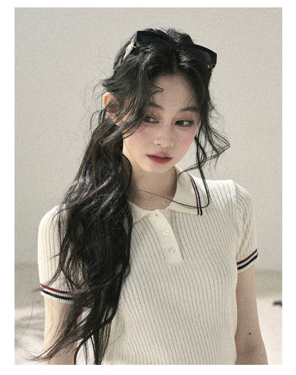 "The Softest Touch" Dutch Cream Collegiate Knit Top & Mini Skirt Set
