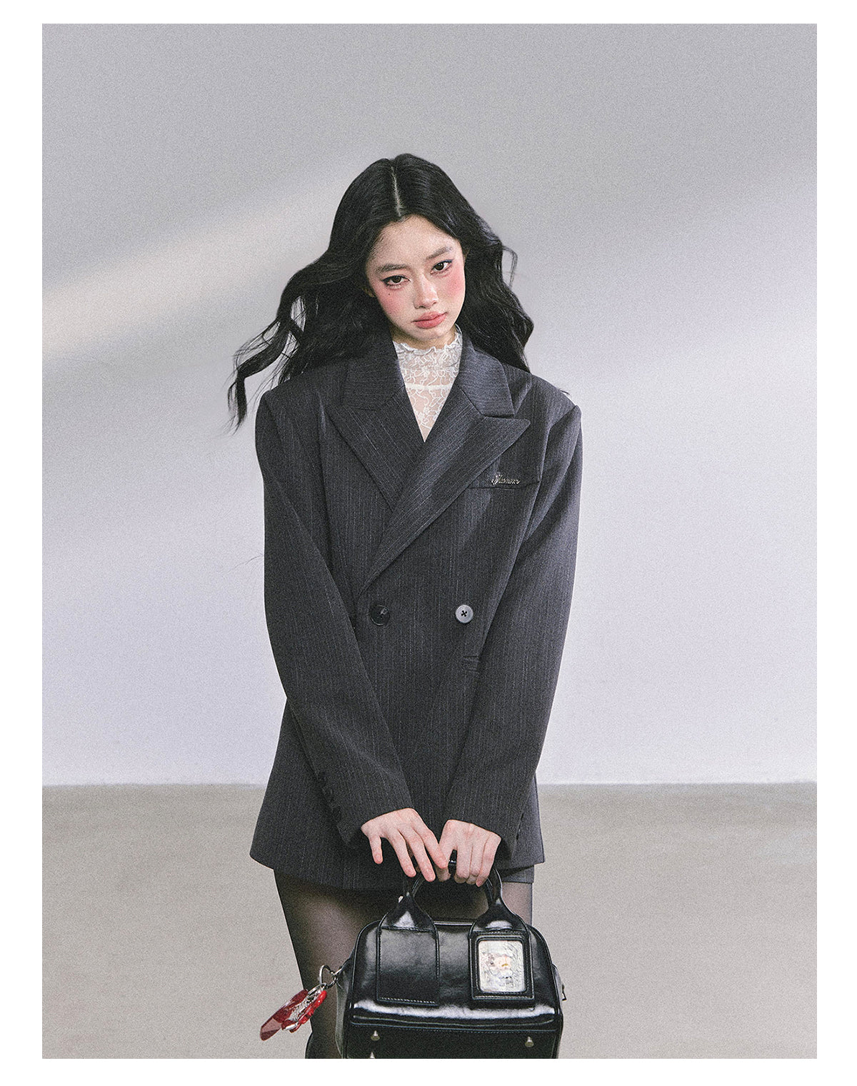 少也眼 “Miu-Inspired Intellectual Muse” French Hepburn Blazer 8978645