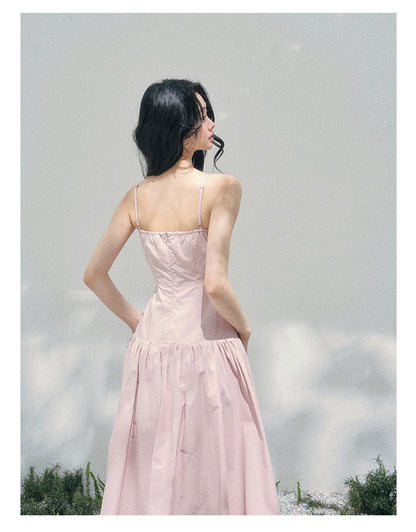 “She Passed Through Bloom Season” Lotus Mauve Bubble Maxi Dress