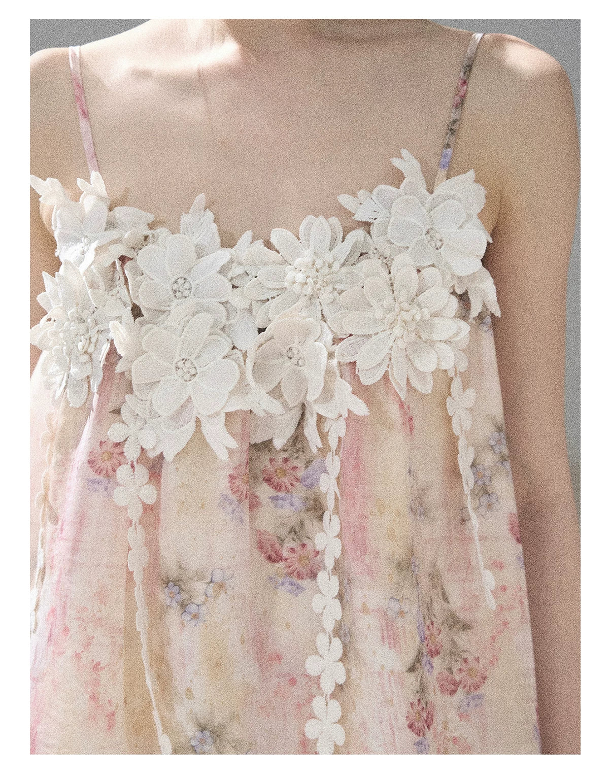 "Unscripted Romance" Dried Rose Embroidered Floral Cami Top