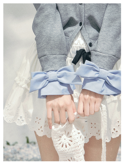 少也眼 “Hyde’s Diary” Layered Polo-Collar Knit Cropped Top