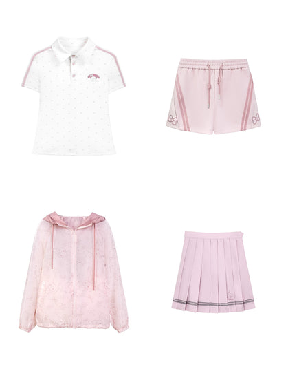"Pink Ocean Dream" Summer Campus Collection (Shirt/ Shorts/ Skirt/ Jacket)