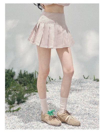 少也眼 "Pink Cloud Reverie" Cinnamon Pink Lace Sweet Two-Piece Skirt Set 563856385