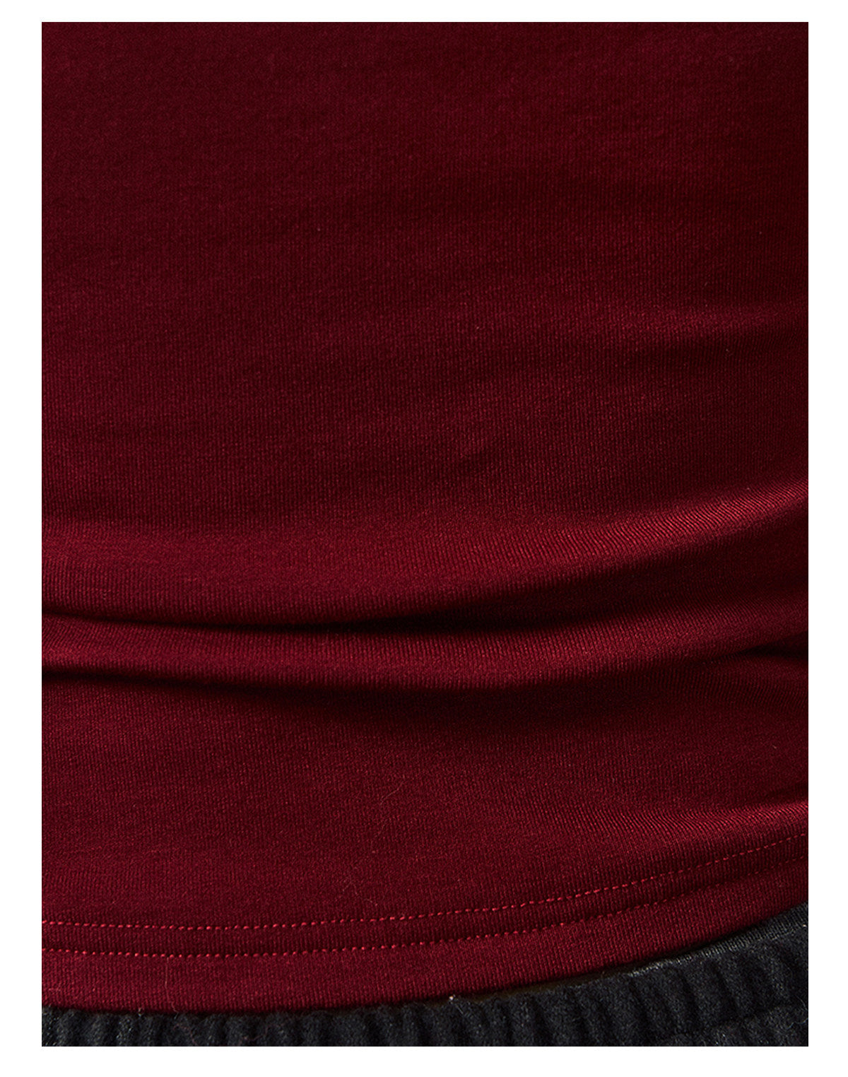 少也眼 “Silent Afterecho” Bow-Detail Top - Deep Wine Red