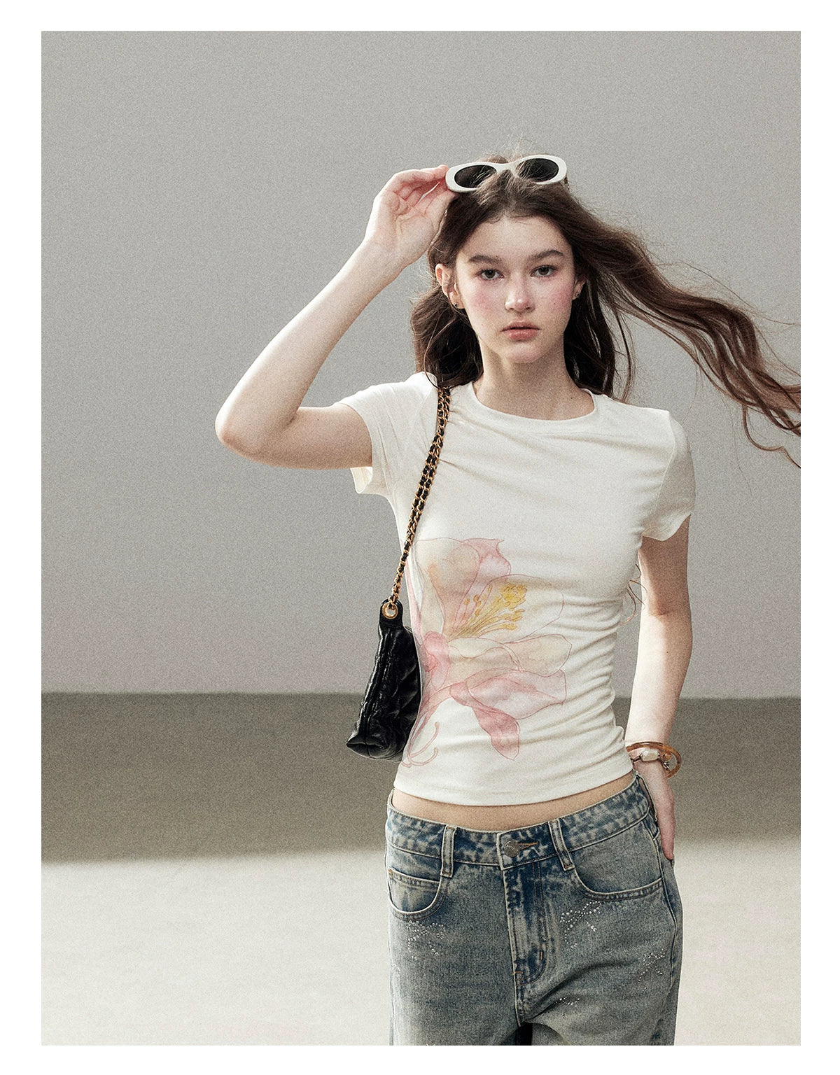 "When Secrets Bloom" Dutch Cream Fitted Baby Tee