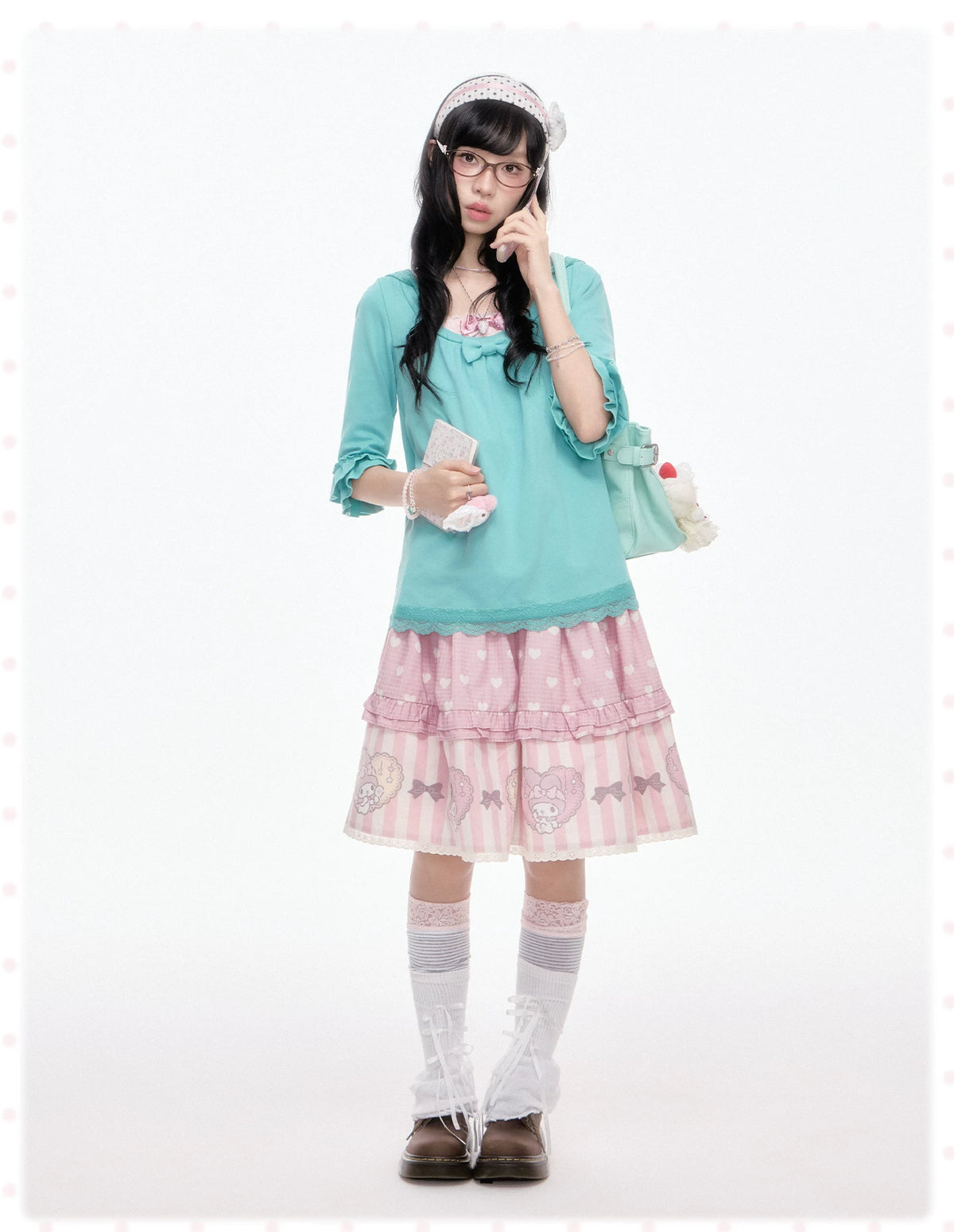 “Melody Garden” Mint Green My Melody Ruffle Hoodie Jacket Set