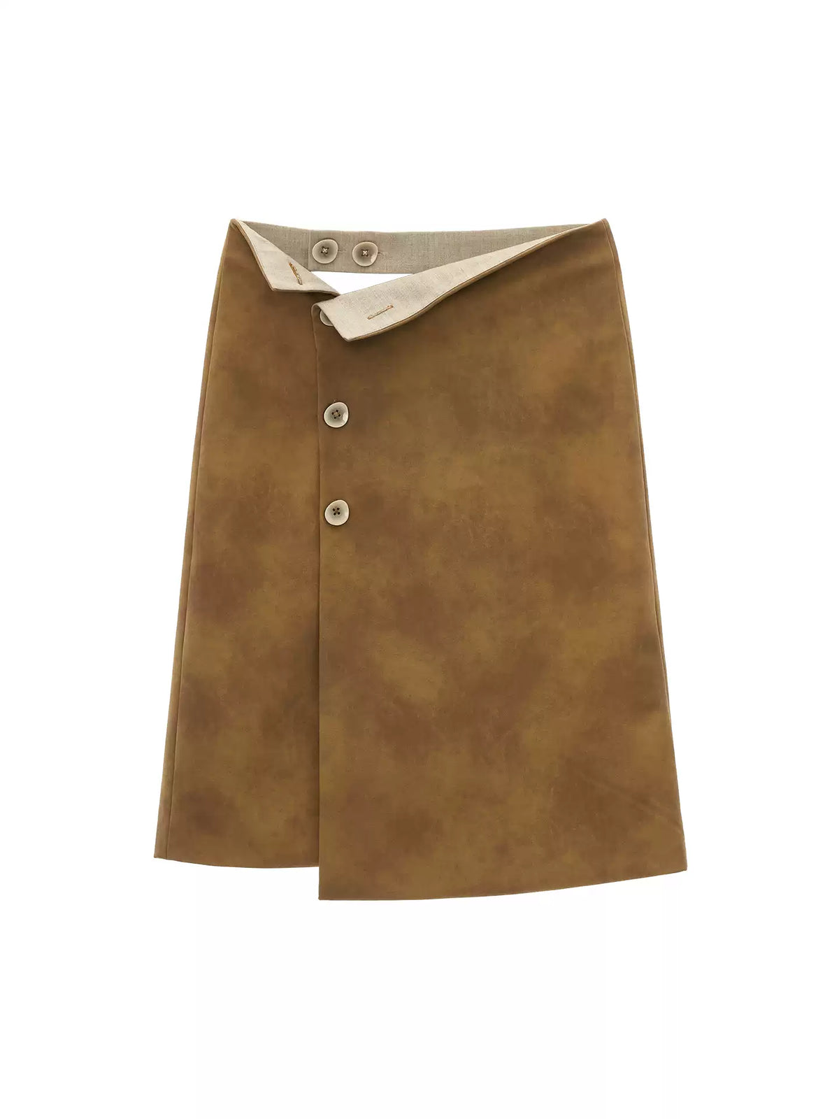 MAMC - Brown Y2K Vintage Faux-Leather Midi Skirt