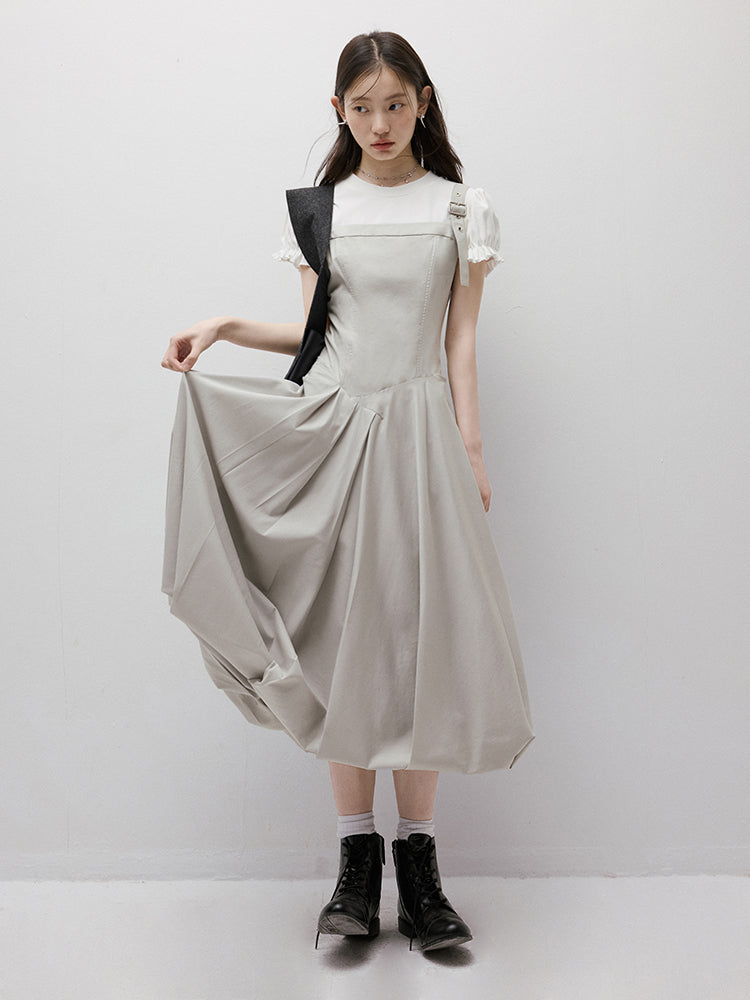FUSSED Disorder Deconstructed Asymmetric Bubble Dress (Adjustable Straps) FOF-25SS005