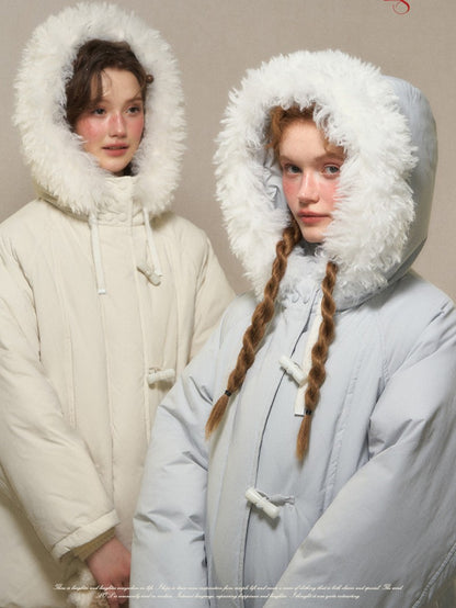 Snow Charm Ivory Toggle Down Coat 1G1101Y115XD