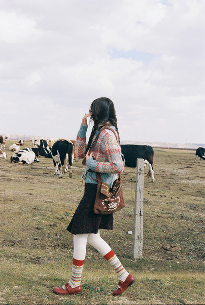 Zzouu - Colorful Mohair Cardigan