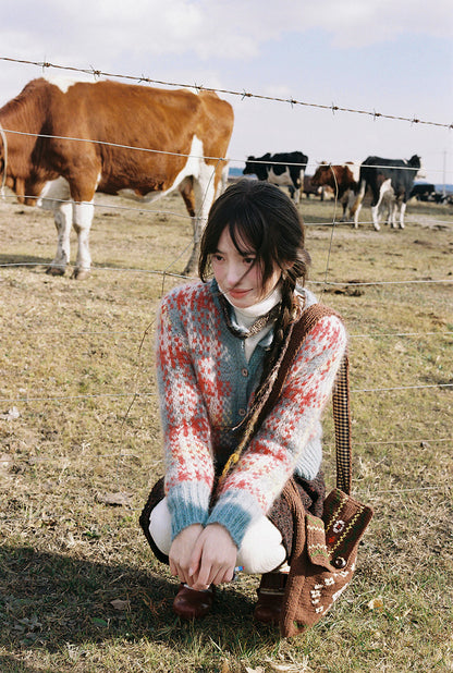 Zzouu - Colorful Mohair Cardigan
