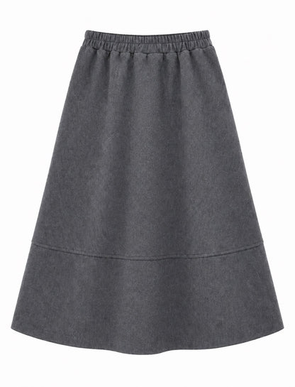 CAN - "Ode to Winter" Dark Gray Layered A-Line Midi Skirt