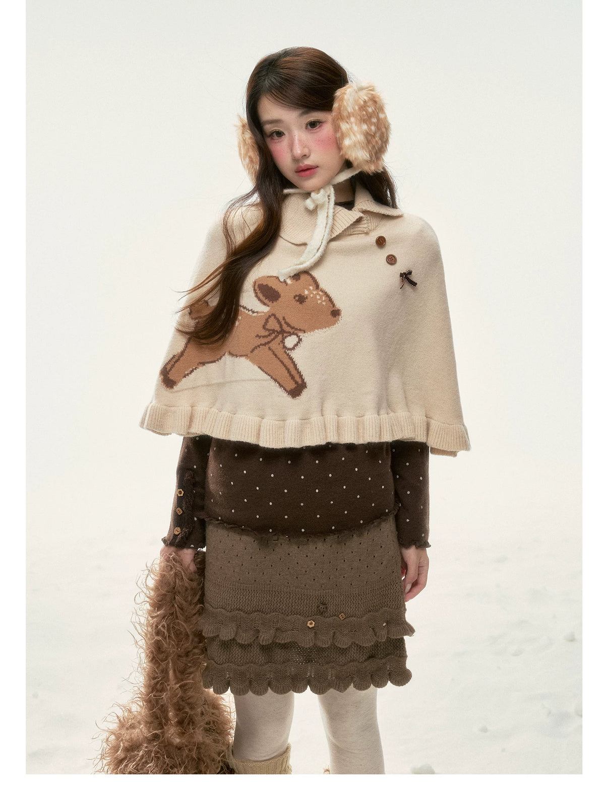 BIBIBENCY - Light Brown Knit Skirt