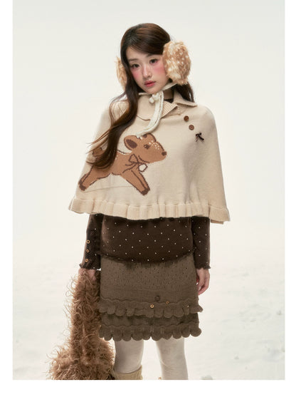 BIBIBENCY - Light Brown Knit Skirt