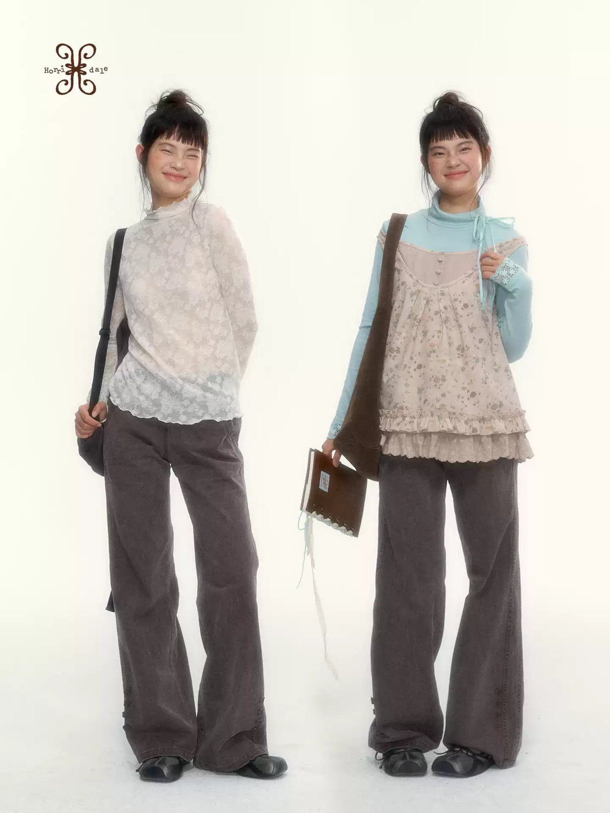 "A Season Called Autumn" Coffee Brown Vintage Washed Wide-Leg Utility Pants