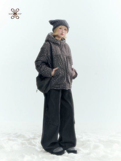 Horridale - Charcoal Gray Washed Cargo Barrel Leg Pants