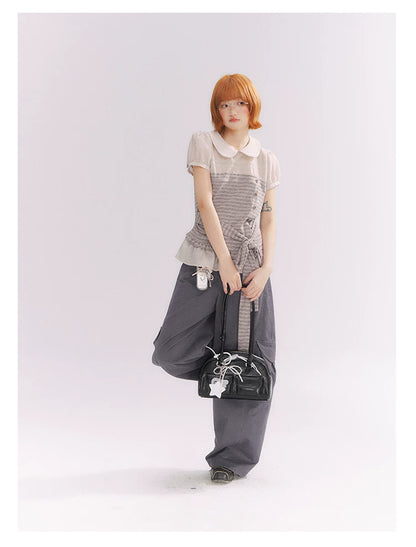 “Pear Shape Genius” Dusty Mauve Washed Cotton Cargo Pants