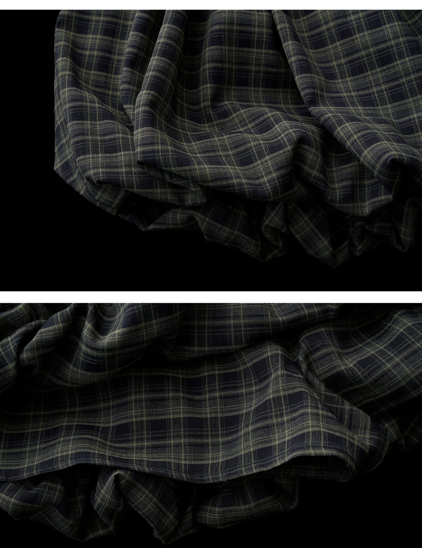 "Retro Prep Mood" Plaid Tie Shirt & Puff Mini Skirt Set WE701