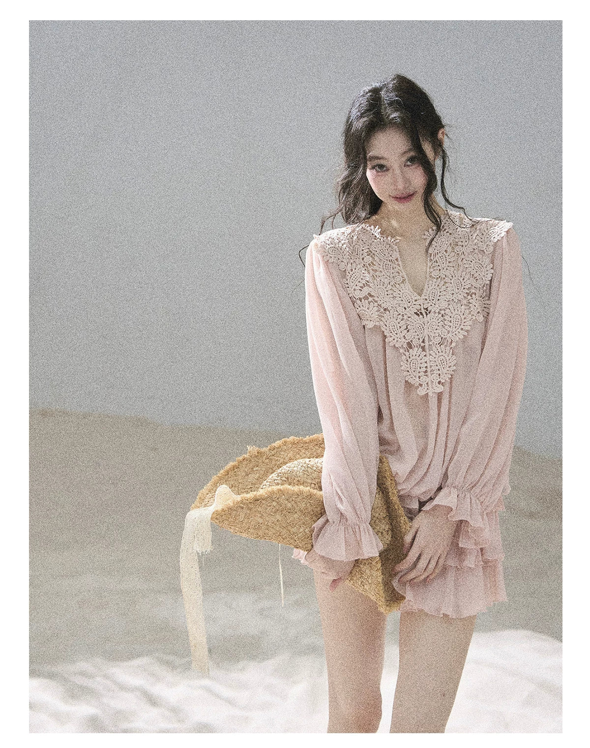 "Flowers on the Breeze" Blush Pink Top & Mini Skirt Two-Piece Set