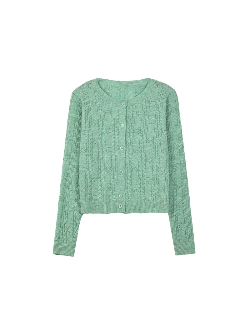"Clover Breeze" Mint Green Knit Cardigan Collection