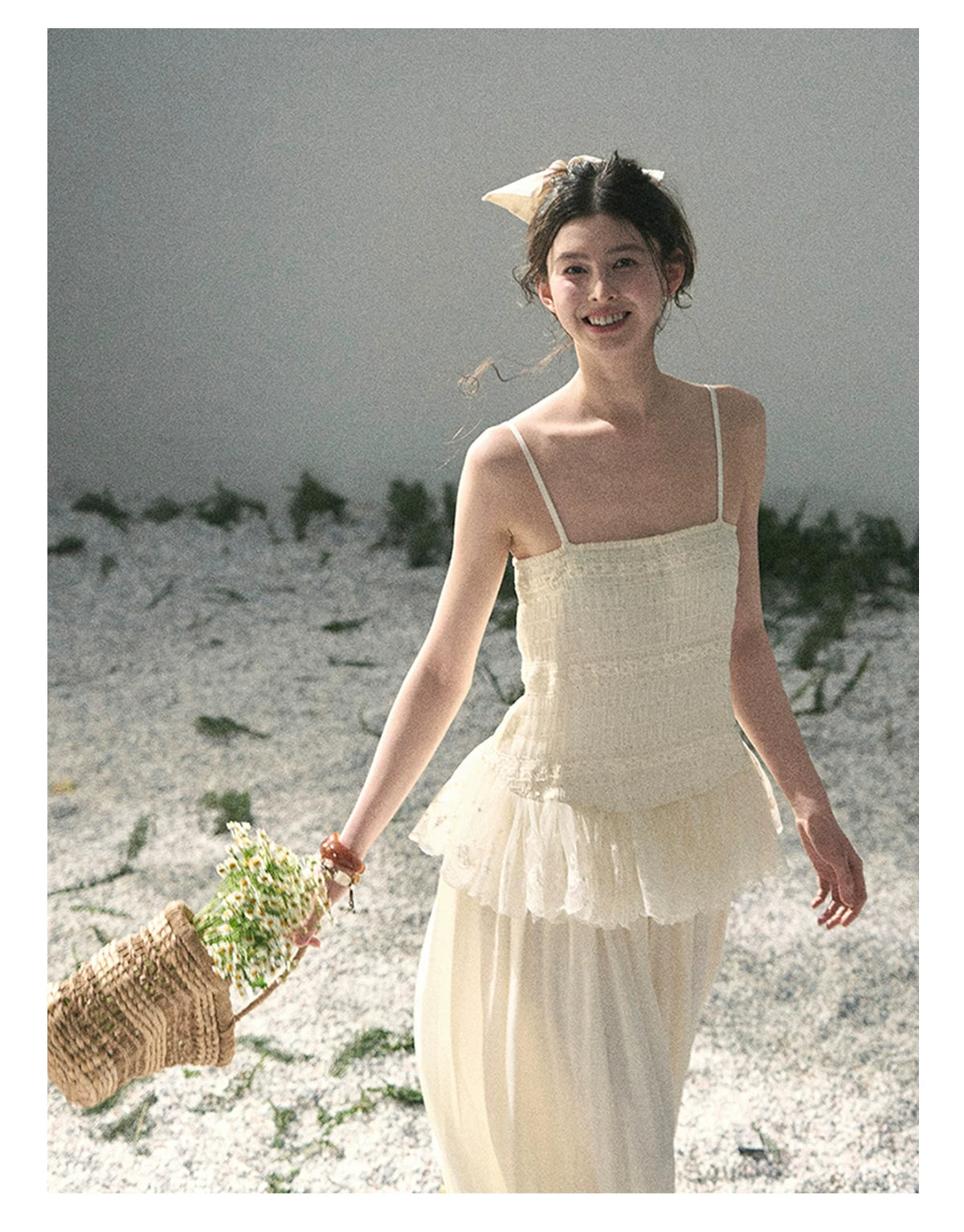 "Fallen Into Your Gaze" Dutch Cheese Lace Top & Jogger Pants Two-Piece Set