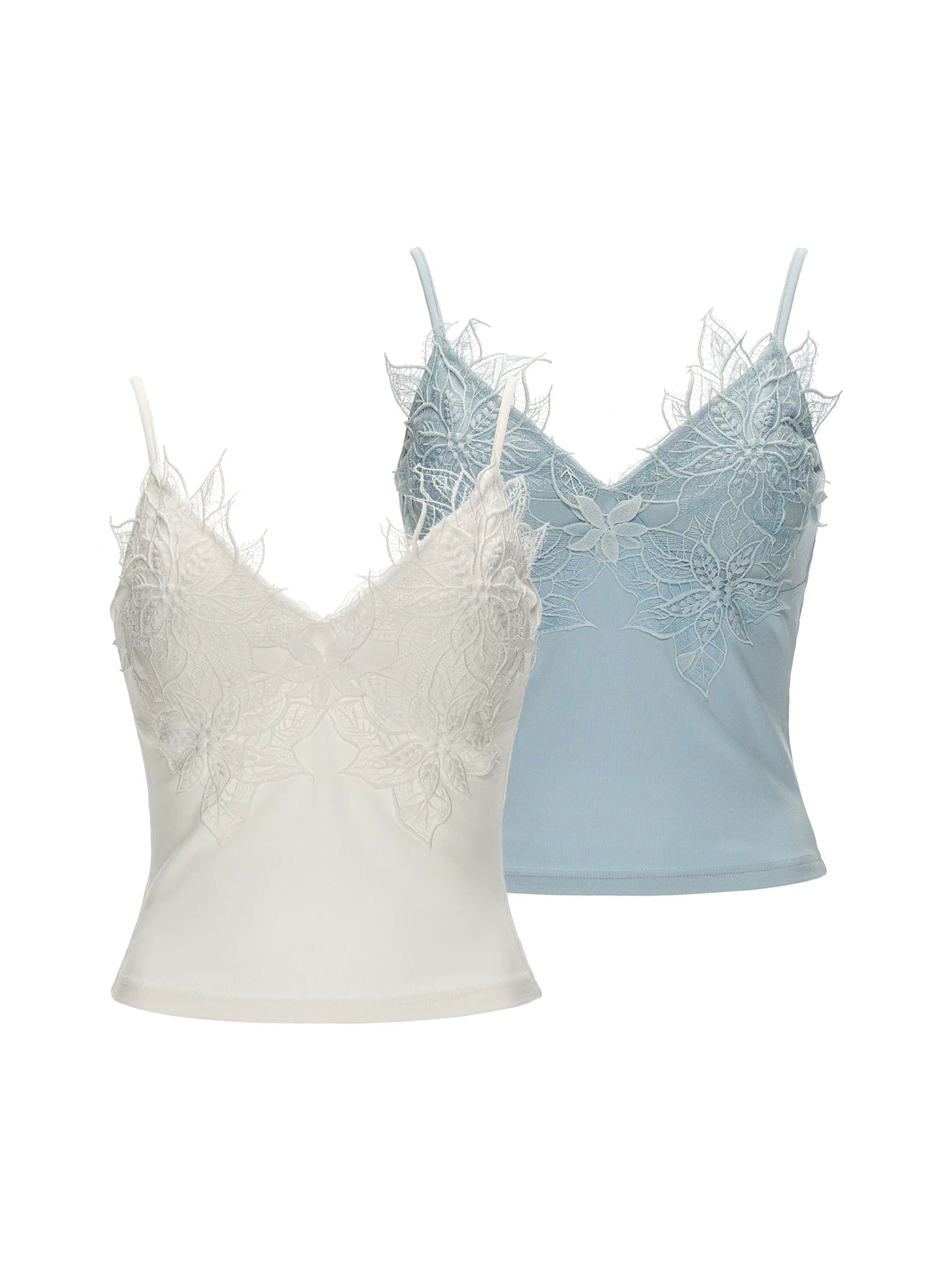 Lace Trim Padded Slim-Fit Cami Top