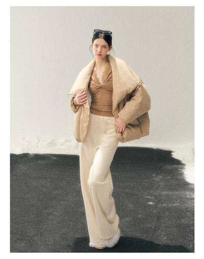 040126 "The Fluffiness of Snow" Down Jacket - Milk Tea Beige
