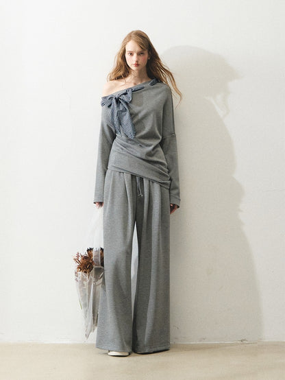 "灰调解构" The Eloise Soft Structure Silk-Cotton Suit Set