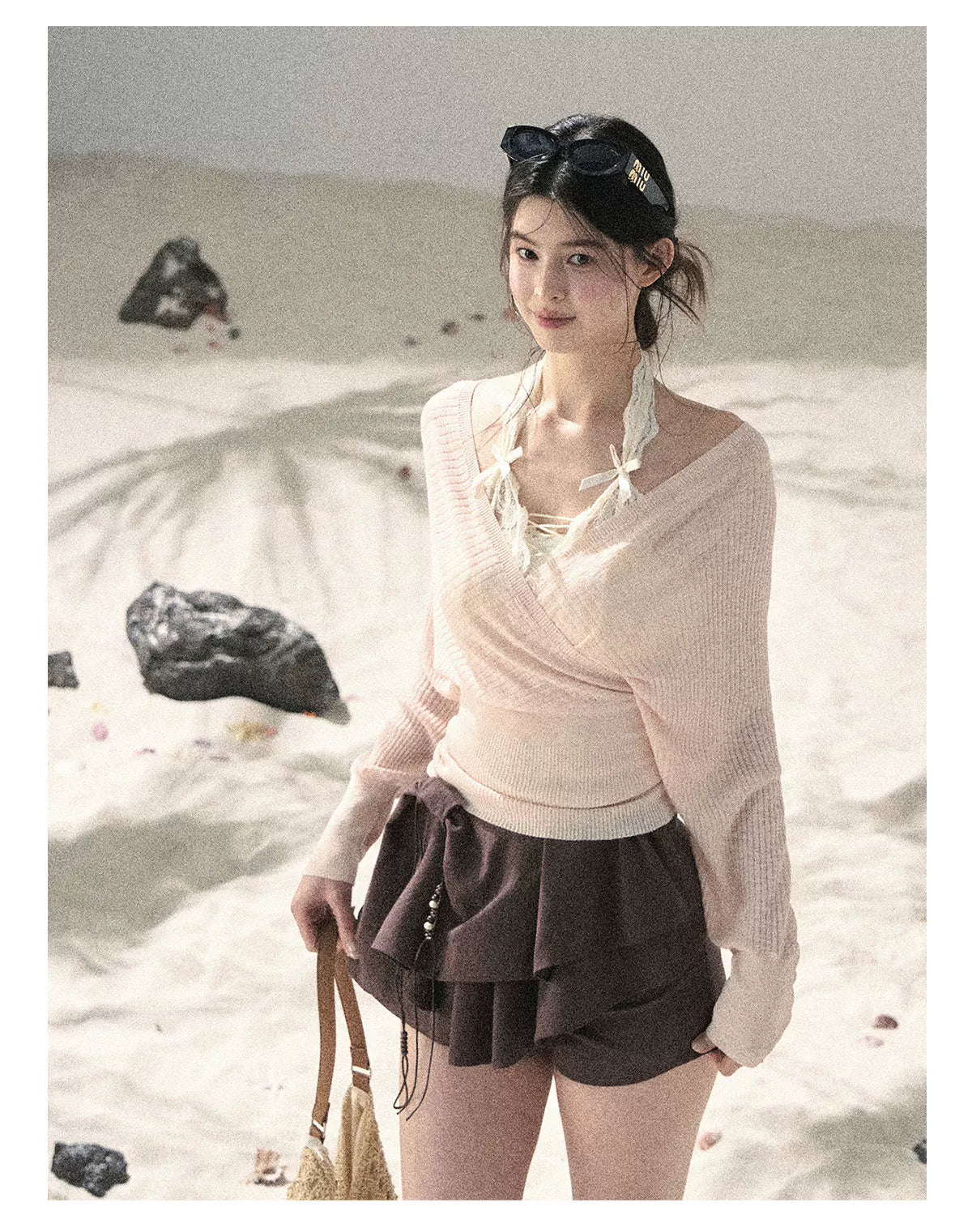 "Cool Touch Reverie" Cinnamon Pink Sun Protection Top Set 563543
