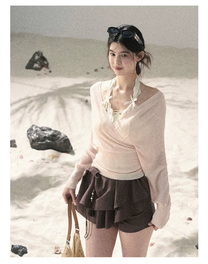"Cool Touch Reverie" Cinnamon Pink Sun Protection Top Set 563543
