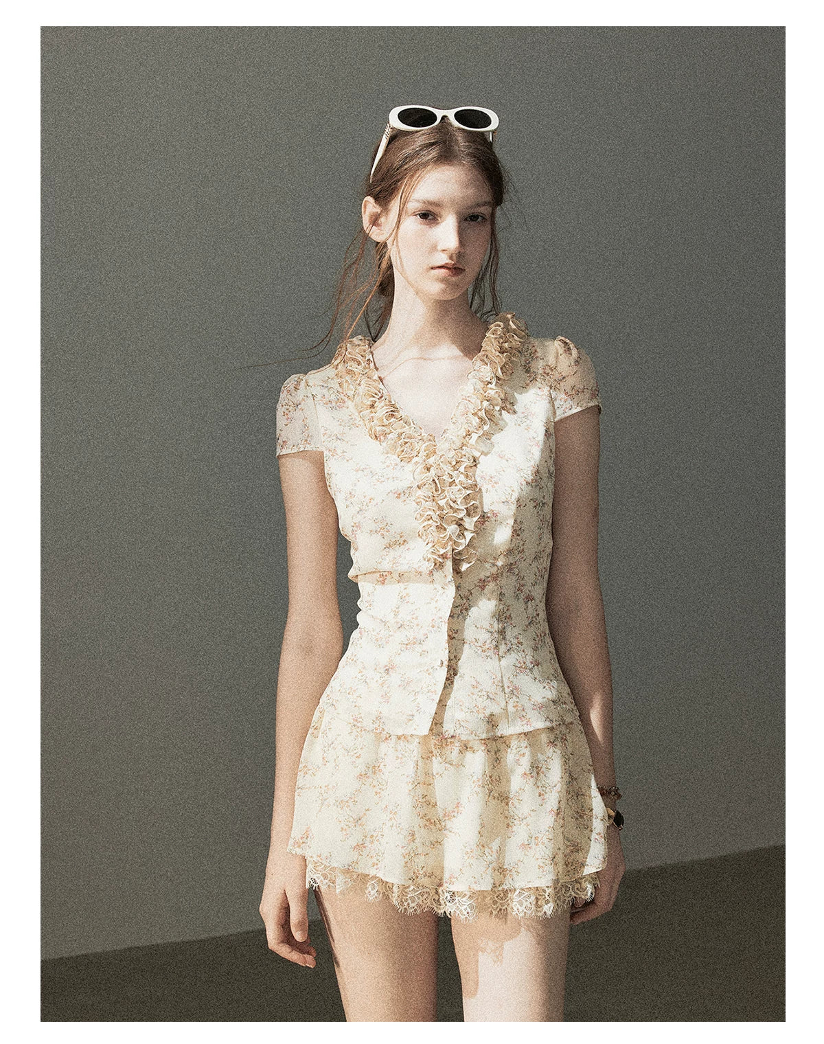 "Daisies in Your Arms" Soft Goose Yellow Chiffon Set