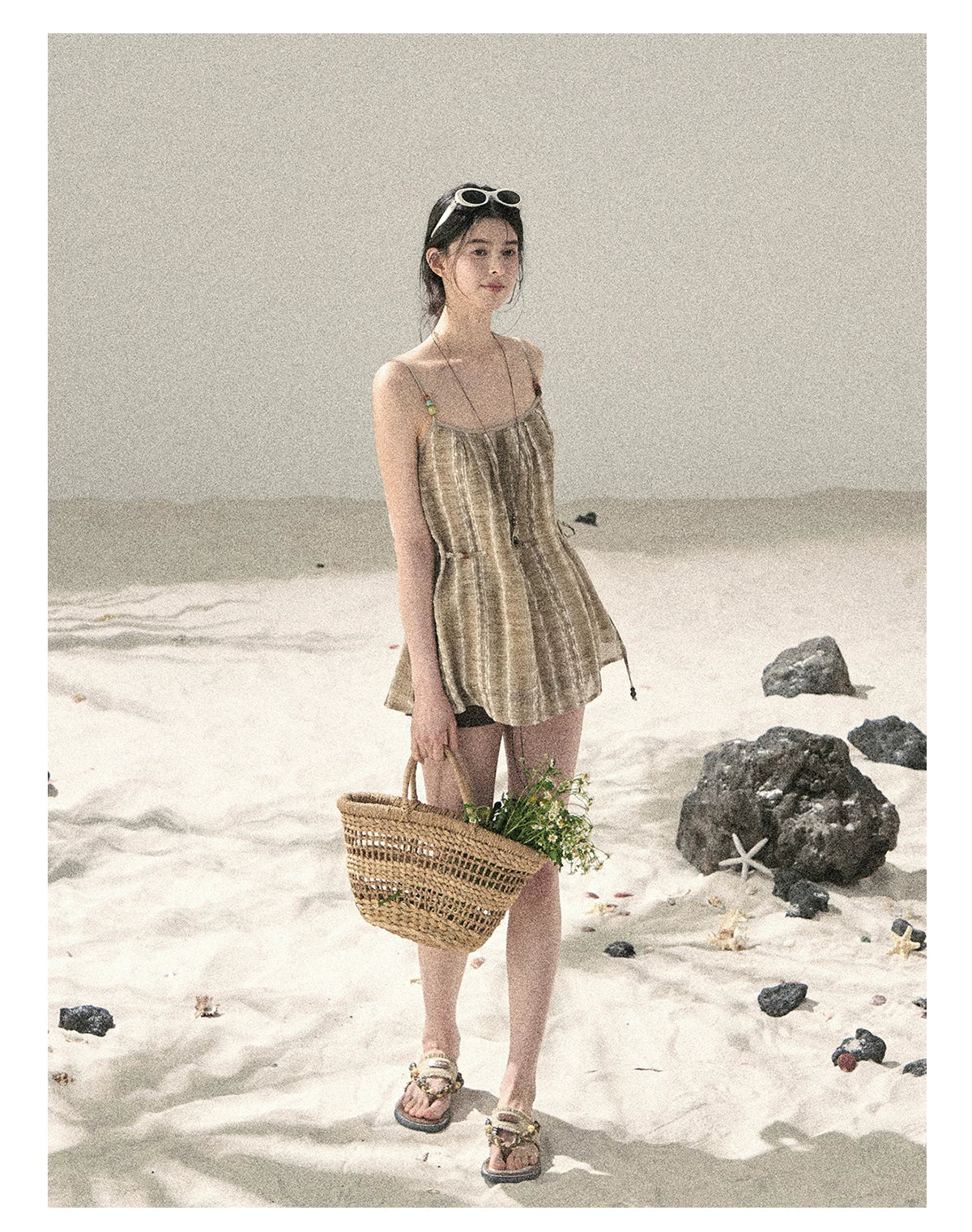 "Layered Petals in Motion" Chestnut Brown Ruffle Skort 5324853