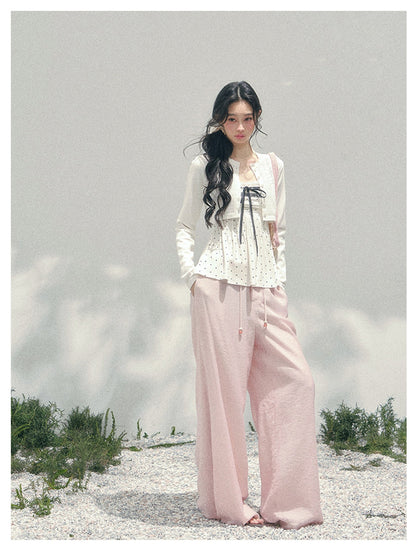 少也眼 “Polka Brandy Lace” White Modal Lace Set 136