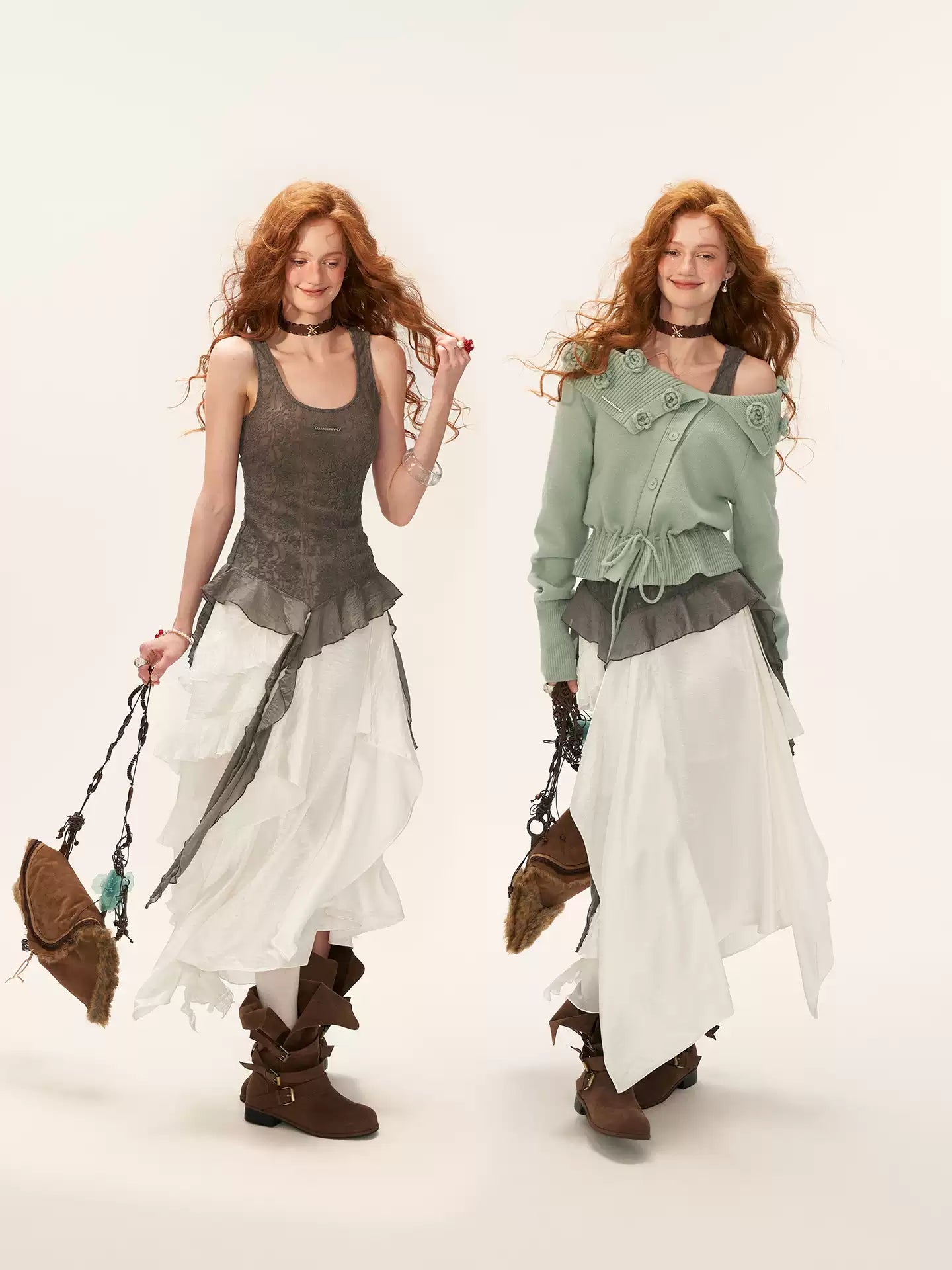 MAMC - Asymmetrical Lace Tank Top