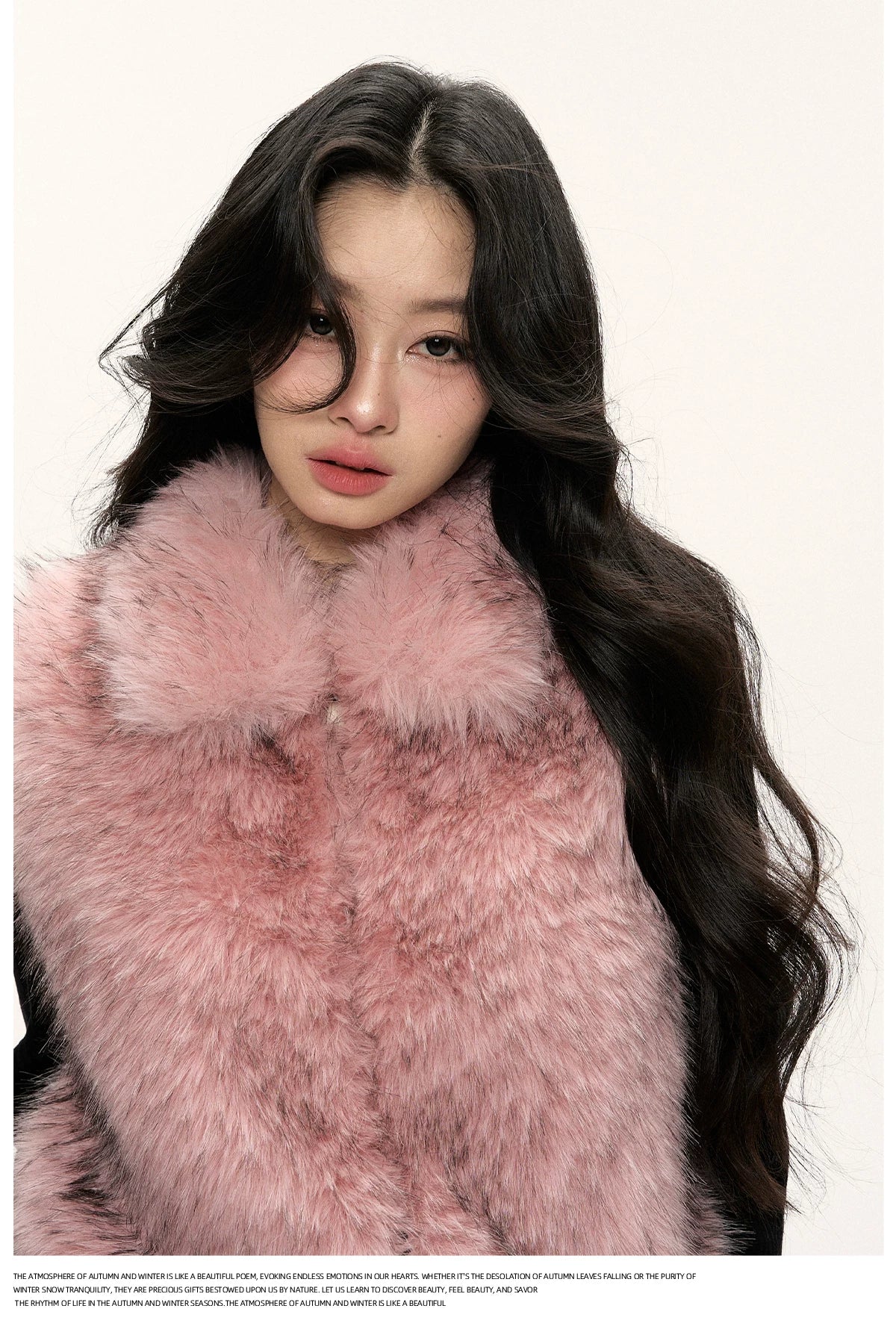 JN's DESIGN - Black & Pink Color-Block Faux Fur Jacket