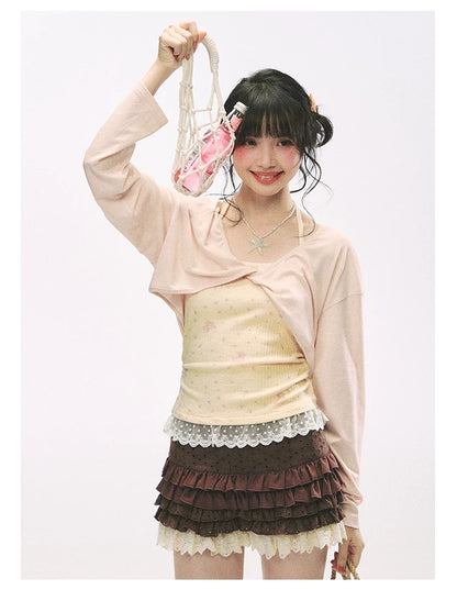 "Layer Cake" Chocolate Brown Lace Ruffle Bloomers