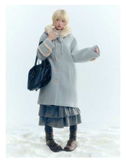 Horridale - Light Gray Pleated Knit Bubble Skirt with Oversized Pockets