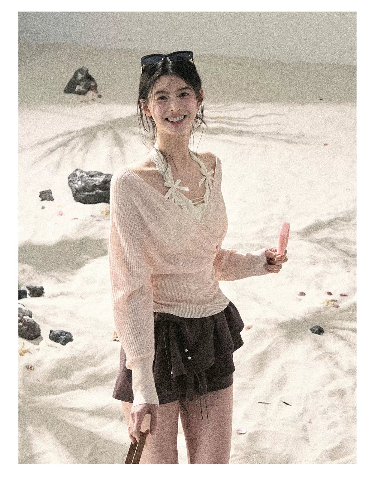 "Cool Touch Reverie" Cinnamon Pink Sun Protection Top Set 563543