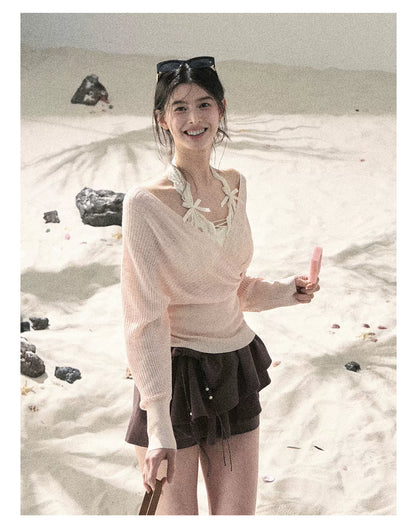 "Cool Touch Reverie" Cinnamon Pink Sun Protection Top Set 563543