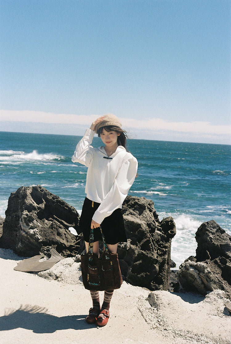 Zzouu - "A Japanese Girl" Sailor Collar White Shirt