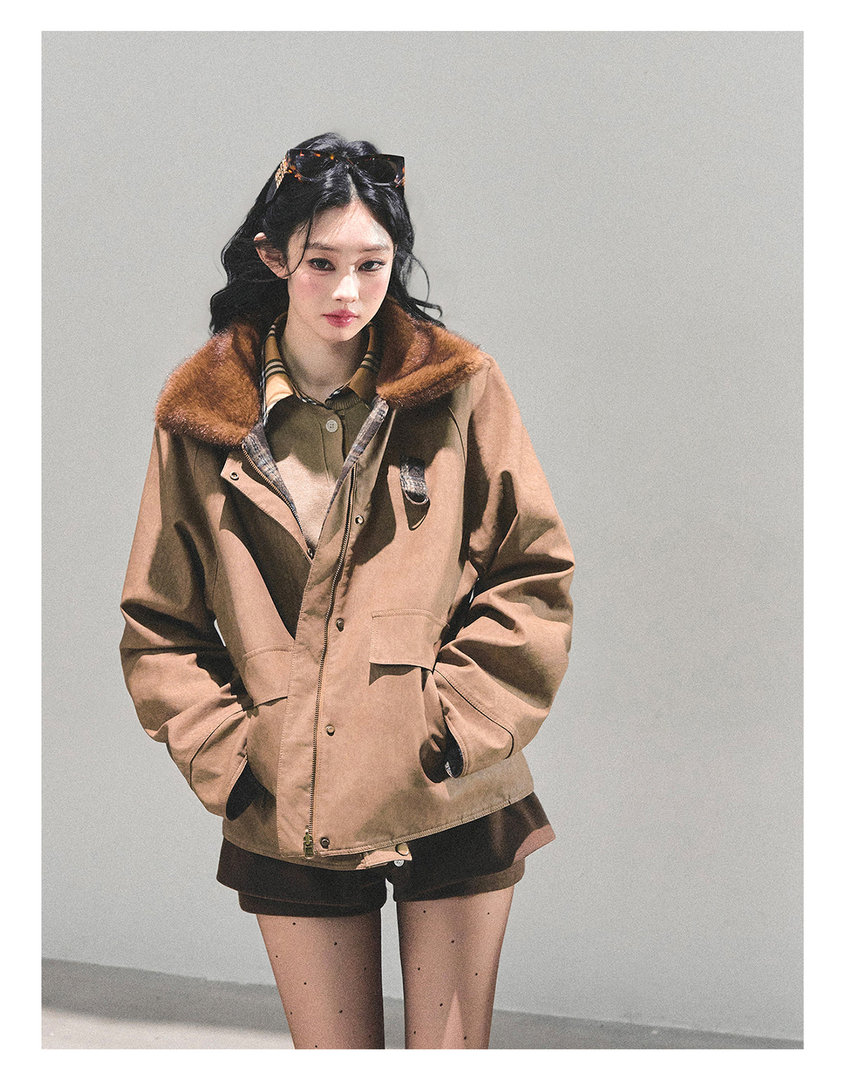 少也眼 "Twilight in Weightlessness" Coffee Brown Reversible Jacket 5463836483