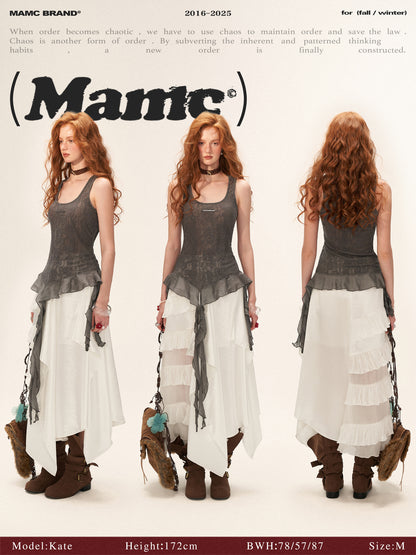 MAMC - Asymmetrical Lace Tank Top