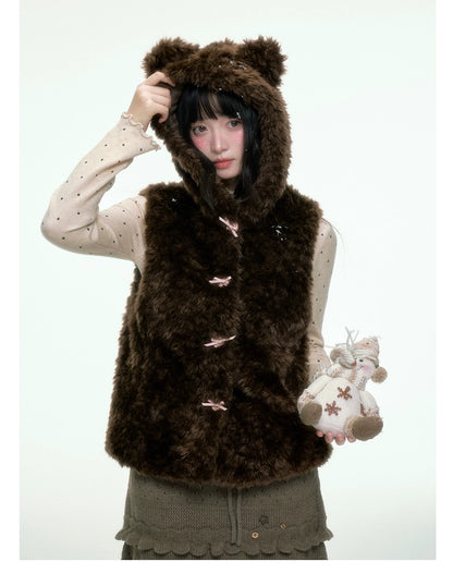 BIBIBENCY - Beige Polka Dot Knit Pullover
