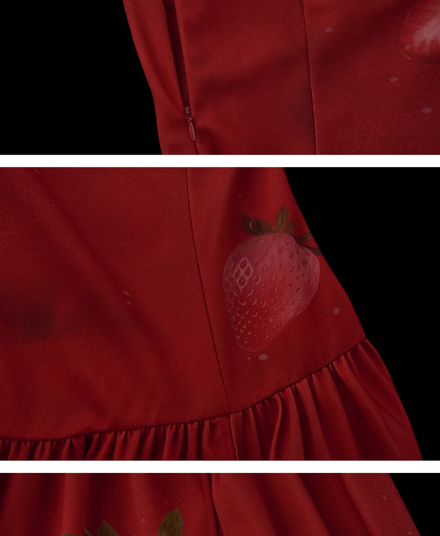 "Strawberry Rouge Mood" Strapless Maxi Dress WE1000