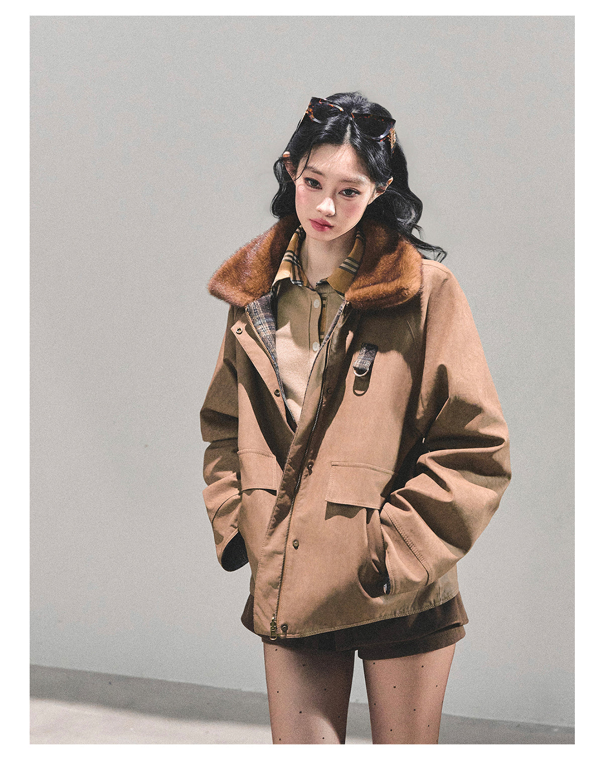 少也眼 "Twilight in Weightlessness" Coffee Brown Reversible Jacket 5463836483