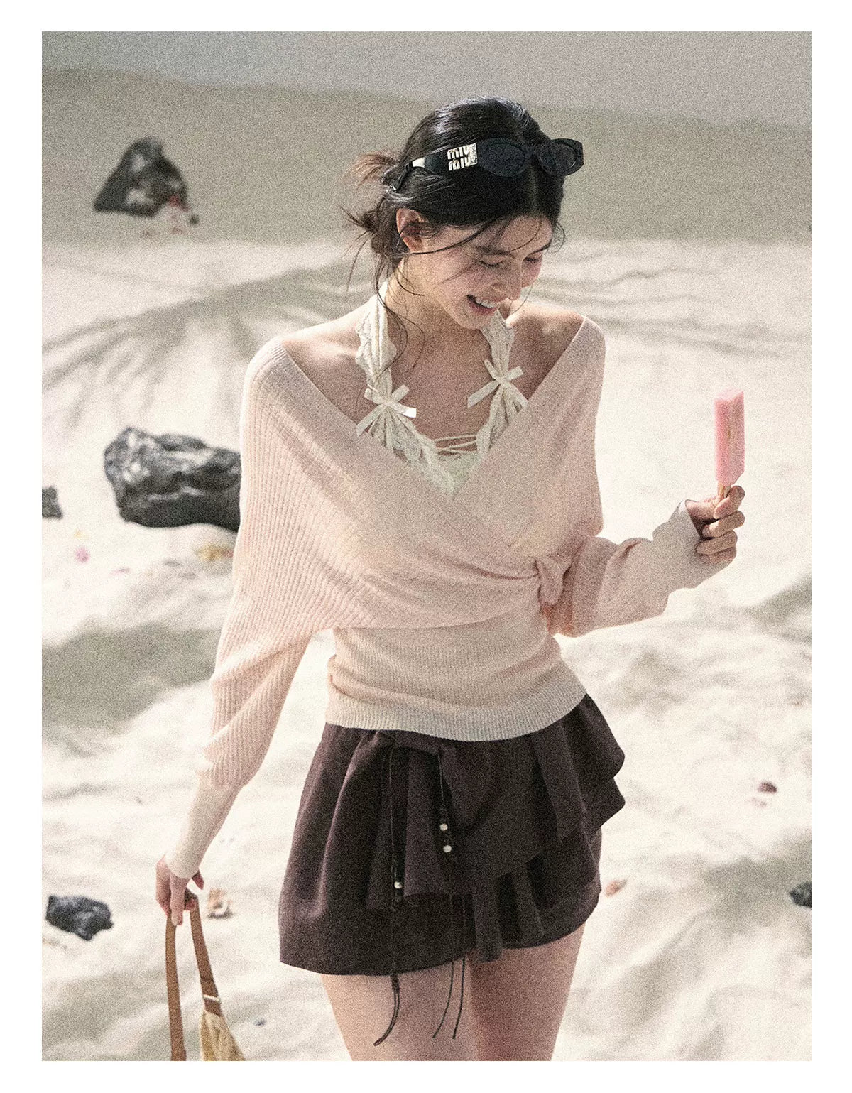 "Cool Touch Reverie" Cinnamon Pink Sun Protection Top Set 563543