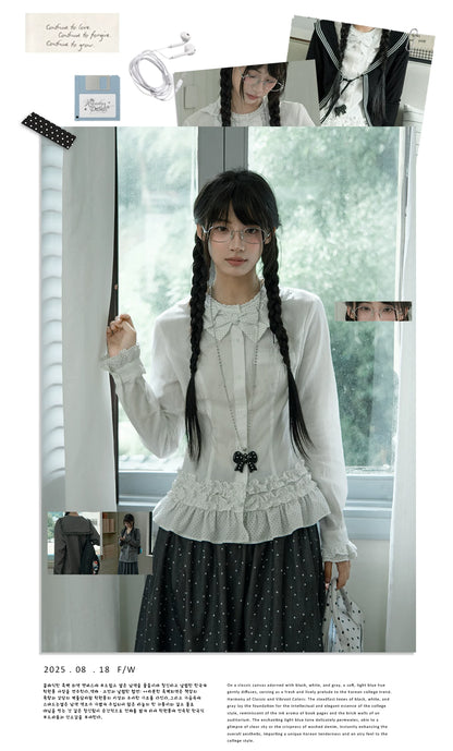 "Starlit Gap" White Blouse Collection