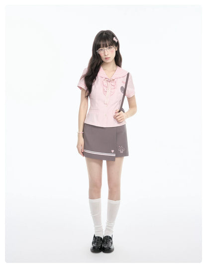 "Macaron Melody" Sailor Collar Set